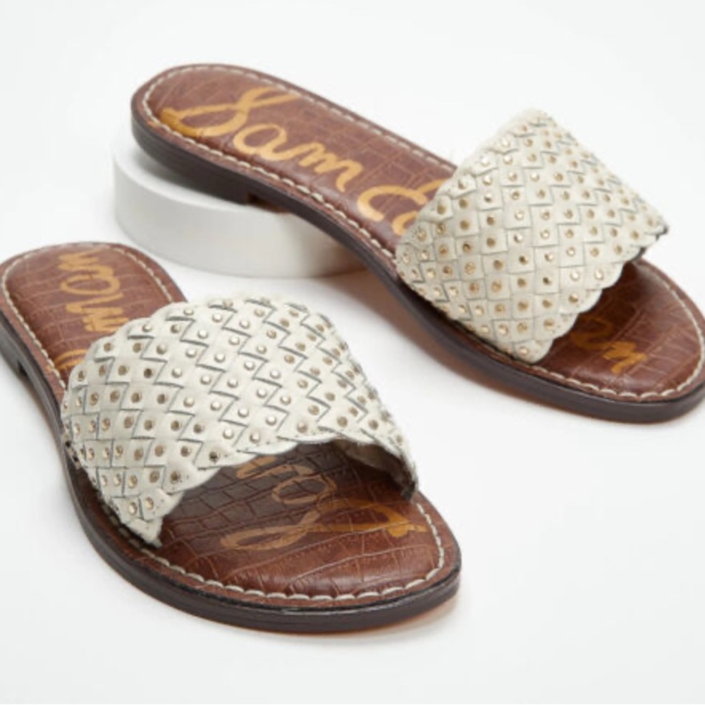 Sam Edelman Women's Cream Slide Sandals